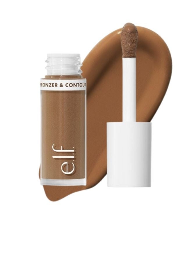 elf e.l.f. Camo Liquid Bronzer & Contour – 3 Light, 4 ml High-Pigment, Buildable Liquid Bronzer & Contour for Deep Skin Tones - Image 1